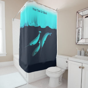 Narwhal Under The Ice Shower Curtain
