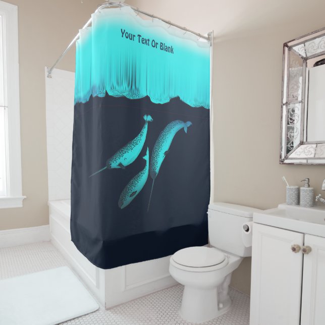 Narwhal Under The Ice Shower Curtain (In Situ)