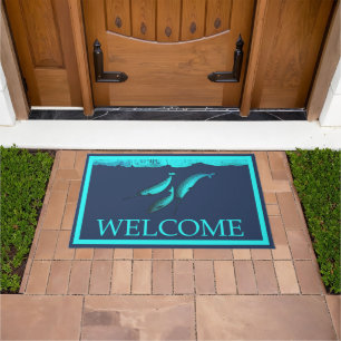 Narwhal Under The Ice - Welcome Doormat