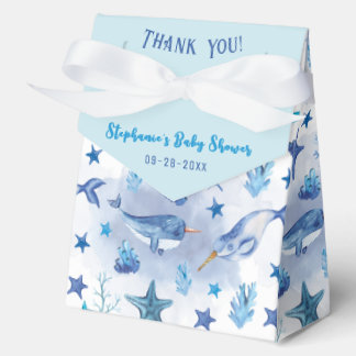 Narwhal Under the Sea Baby Shower Favour Box