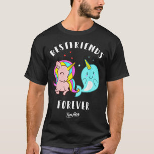 Narwhal Unicorn Best Friends  T-Shirt