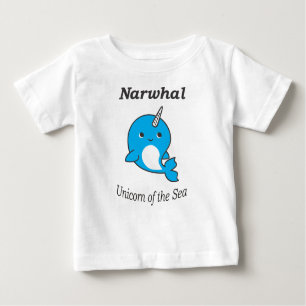 Narwhal Unicorn of the Sea for Boys and Girls Baby T-Shirt
