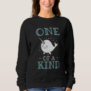 Narwhal Unicorn One of a Kind Fish Kids Boy Girl W Sweatshirt