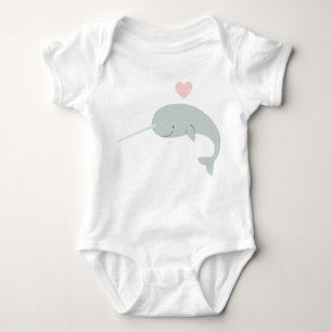 Narwhal Whale Baby Bodysuit