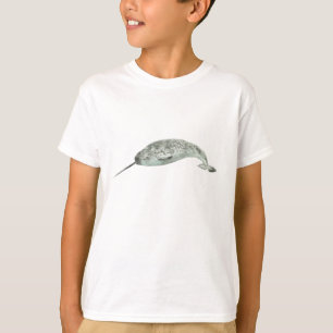 Narwhal whale watercolor T-Shirt