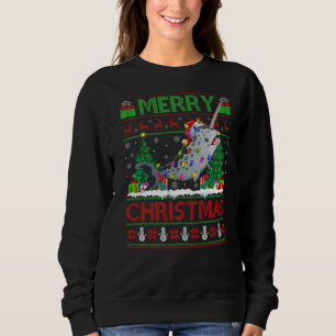 Narwhal Xmas Tree Ugly Santa Narwhal Christmas Sweatshirt