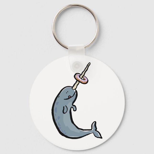 narwhale and doughnut key ring (Front)