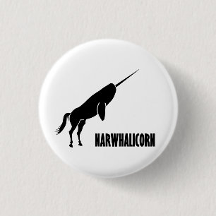 Narwhalicorn Narwhal Unicorn 3 Cm Round Badge