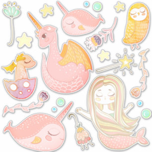 Narwhals, Mermaid, Dragon, Owl, Magical Friends