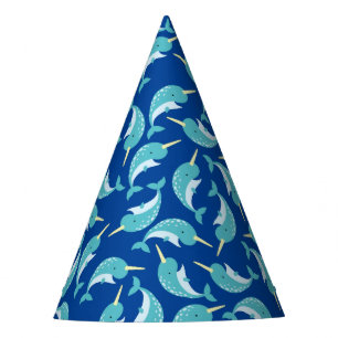 Narwhals Ocean Cute 1st Birthday Party Theme Party Hat