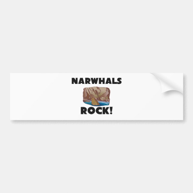 Narwhals Rock Bumper Sticker (Front)