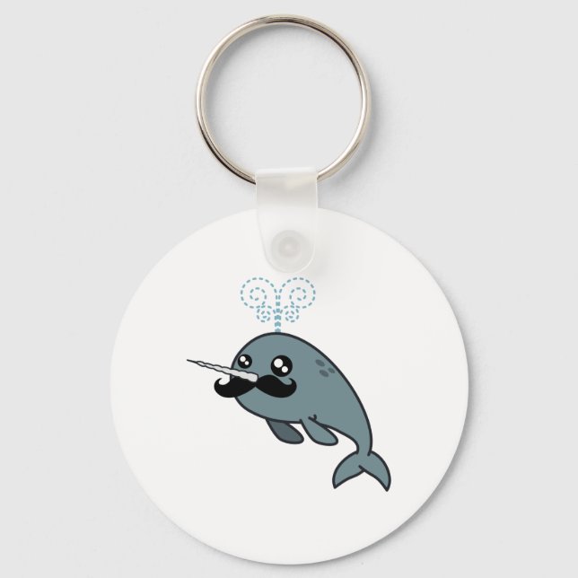Narwhalstache Key Ring (Front)