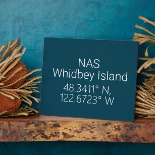 NAS Whidbey Island Latitude Longitude  Plaque