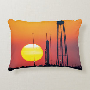 NASA Antares Rocket Sunrise Launch Decorative Cushion