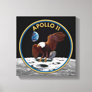 NASA Apollo 11 Moon Landing Lunar Patch Insignia Canvas Print