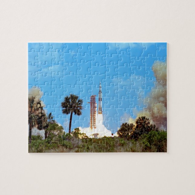 NASA Apollo 16 Saturn V Rocket Launch Jigsaw Puzzle (Horizontal)