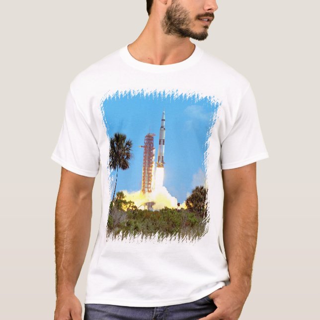 NASA Apollo 16 Saturn V Rocket Launch T-Shirt (Front)