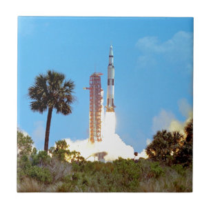 NASA Apollo 16 Saturn V Rocket Launch Tile