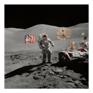 NASA Apollo 17 lunar landing mission, 1972 Poster