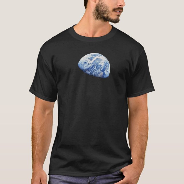 NASA Apollo 8 Earthrise Moon Lunar Orbit Photo T-Shirt (Front)