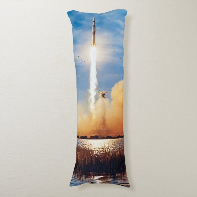 NASA Apollo 8 Rocket Launch Kennedy Space Centre Body Cushion (Front Vertical)
