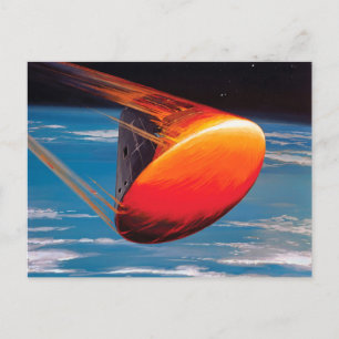 NASA Apollo Command Module Space Capsule Artwork Postcard