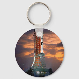 NASA Apollo Soyuz Launch Vehicle Sunrise Launchpad Key Ring