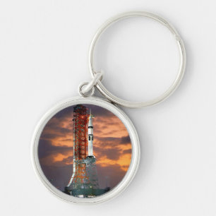 NASA Apollo Soyuz Launch Vehicle Sunrise Launchpad Key Ring