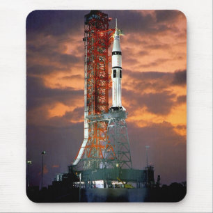 NASA Apollo Soyuz Launch Vehicle Sunrise Launchpad Mouse Pad