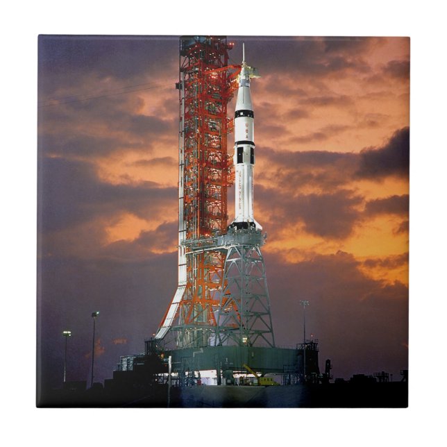 NASA Apollo Soyuz Launch Vehicle Sunrise Launchpad Tile (Front)