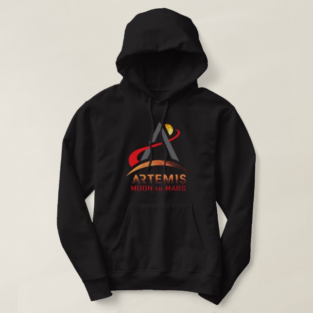 NASA Artemis 1 Moon to Mars Mission Pullover Hoodi (Design Front)