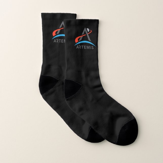 NASA Artemis Mission Black Space Socks (Pair)