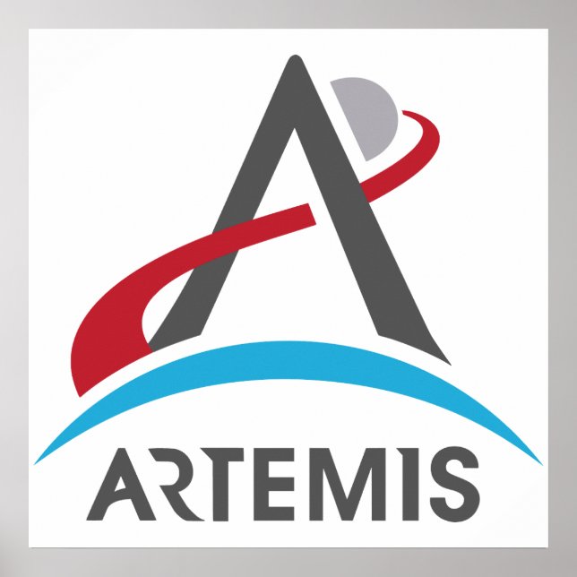 NASA Artemis Program Logo Mars 2024 Astronaut Poster (Front)