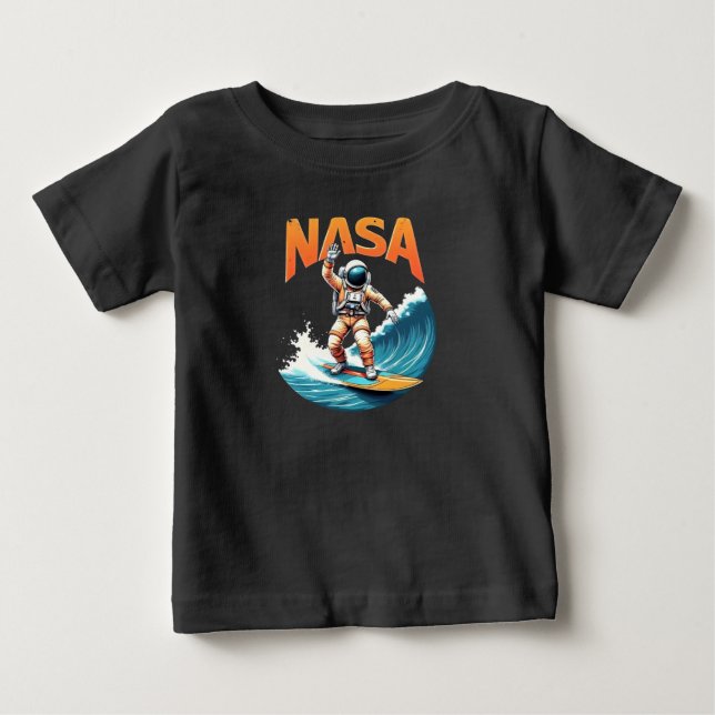 NASA Astronaut Surfing Dream T-Shirt (Front)