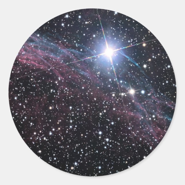 NASA ESA Veil nebula Classic Round Sticker (Front)