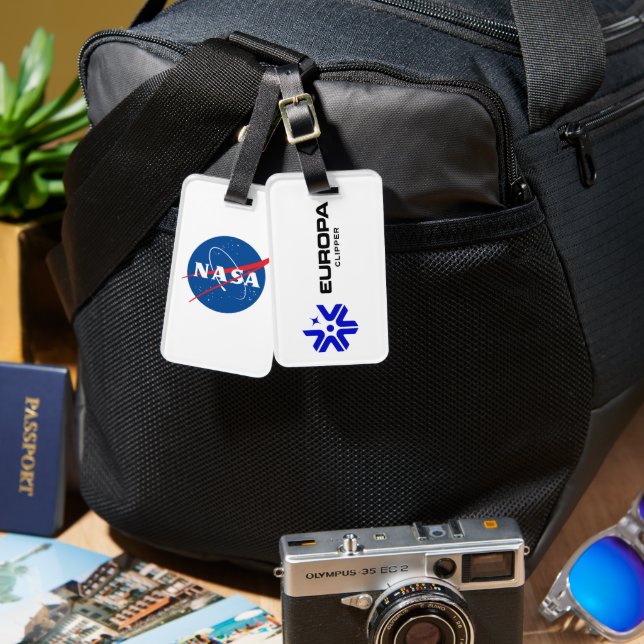 NASA Europa Clipper Logo 2-Sided Luggage Tag (Front & Back)