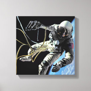 NASA First American Astronaut Spacewalk Photo Canvas Print