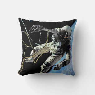 NASA First American Astronaut Spacewalk Photo Cushion