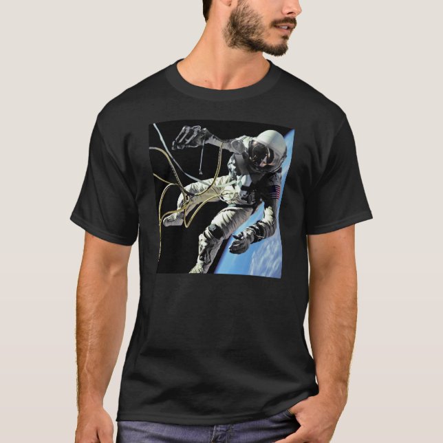 NASA First American Astronaut Spacewalk Photo T-Shirt (Front)