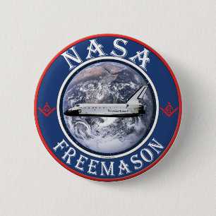 NASA Freemason 6 Cm Round Badge
