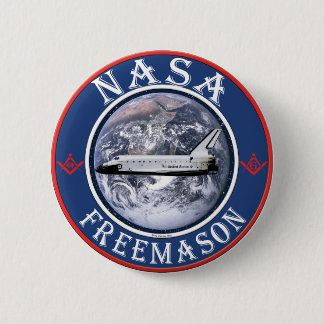 NASA  Freemason 6 Cm Round Badge