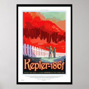 NASA Future Travel Sci Fi Poster - Kepler 186f