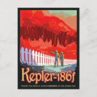 NASA Future Travel Sci Fi Poster - Kepler 186f