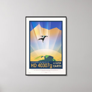 NASA Future Travel Sci Fi Poster - Super Earth Canvas Print