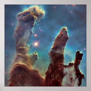 NASA Hubble Telescope Photo PIllars of Creation Poster