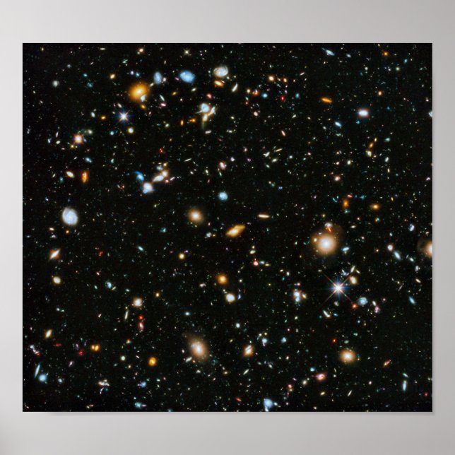 NASA Hubble Ultra Deep Field Galaxies Poster (Front)