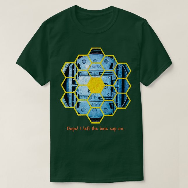 NASA JWST James Webb Space Telescope Lens Cap On J T-Shirt (Design Front)