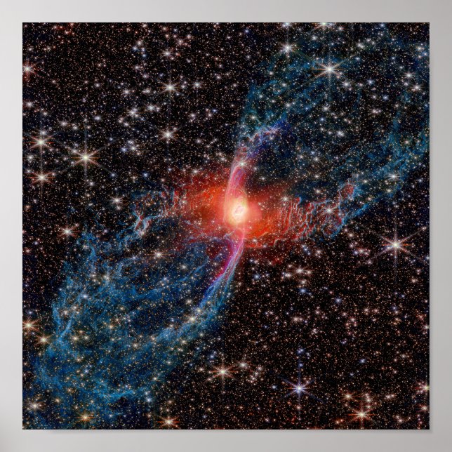NASA JWST Red Spider Nebula Photo Poster (Front)