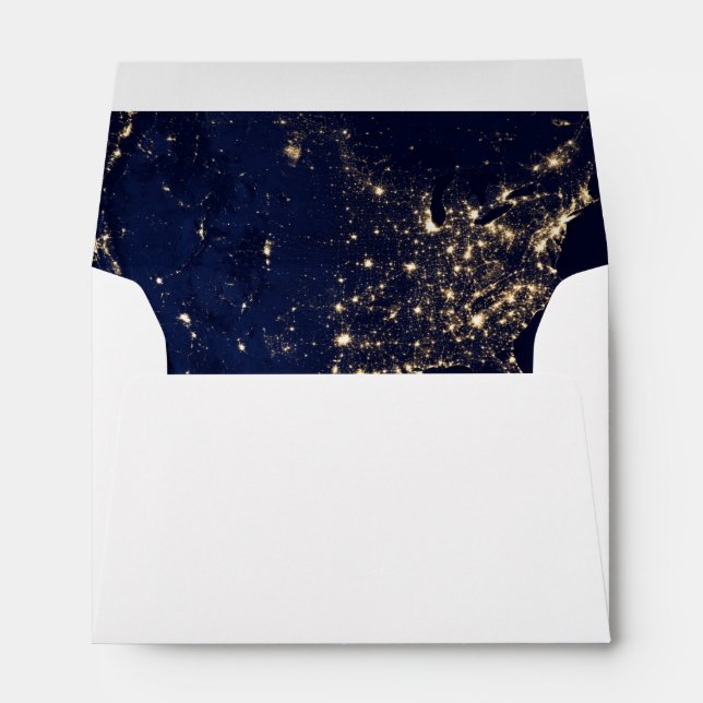 Nasa Lights from Space USA Envelopes (Back (Bottom))