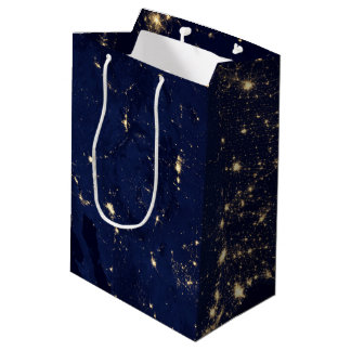 Nasa Lights from Space USA Medium Gift Bag